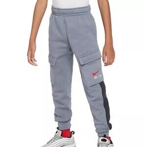 Nike Big Kids Air Standard-Fit Fleece Sportswear Club Cargo Jogger Pants.